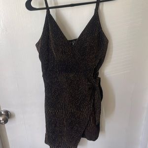 Black and gold glitter dress